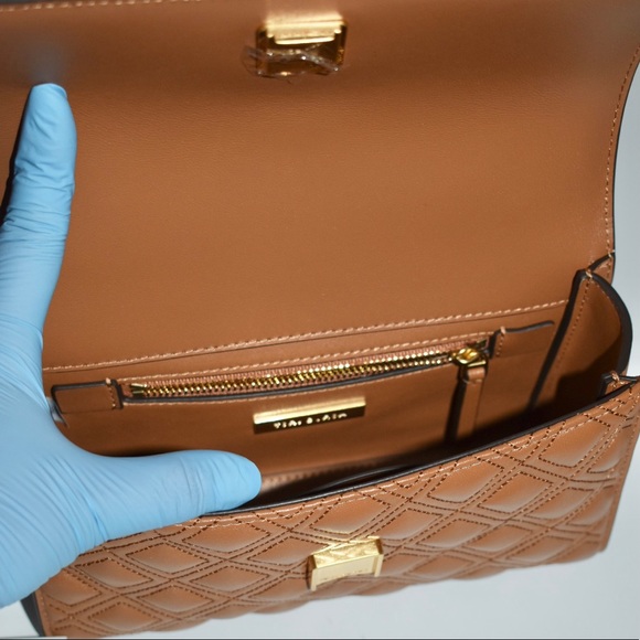 TORY BURCH KOBICHA LEATHER SMALL FLEMING CONVERTIBLE BAG - Picture 7 of 13